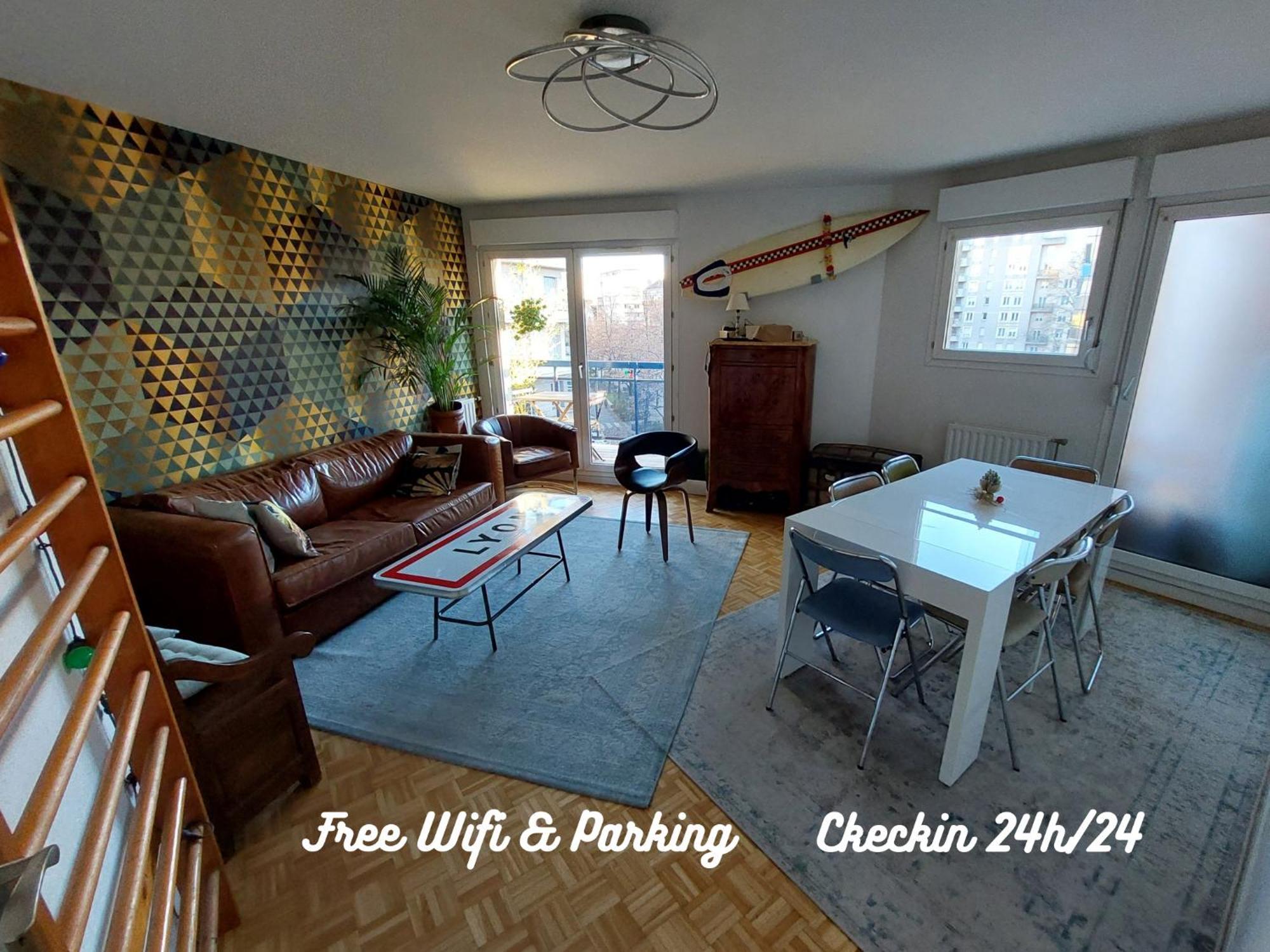 Le Cosy-Chic - T3 Balneo A Villeurbanne / Lyon Luaran gambar